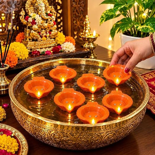 Water LED Sensor Diya – Pack of 6