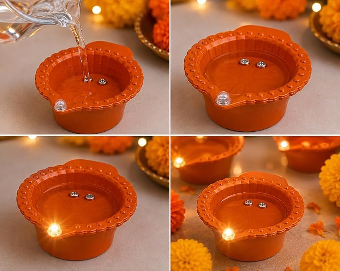 Water Sensor LED Diya – Pack of 12