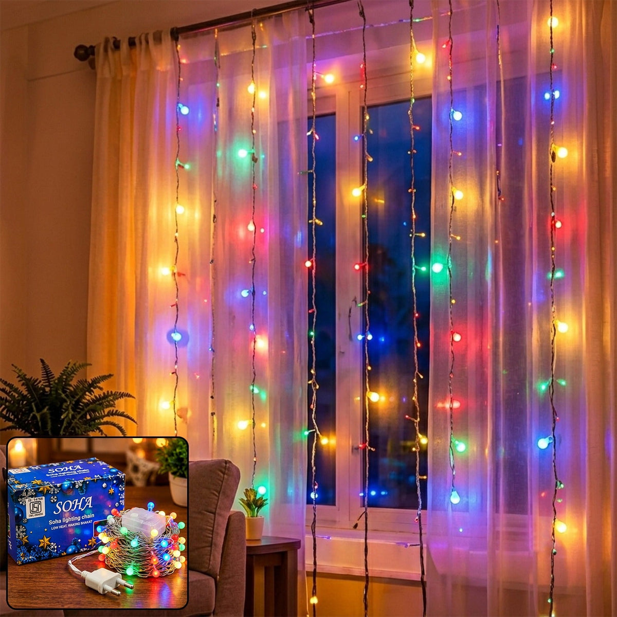 Multicolor Led String Light Series For Festive Home Decor (3.5 Mtr Approx)